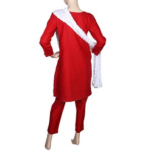 Traje de 3 piezas bordado para mujer - Rojo - Product Image 4