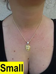 Colgante de cabeza de Medusa Vermeil de plata 925 MOISSANITE Iced collar colgantes y dijes - Product Image 4