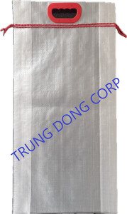 Bolsas de plástico tejido PP laminado BOPP hecho en Vietnam con asa para embalaje de estante de arroz y grano - Product Image 4
