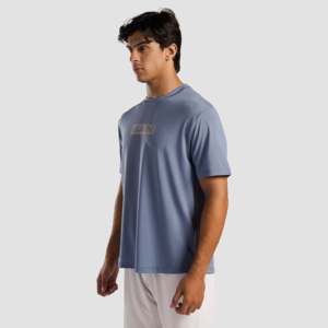 T-shirt de sport en polyester tricoté 100 %, coupe ajustée, bleu JK, impression par sublimation, modèle RP Gain pour l'exercice - Product Image 3
