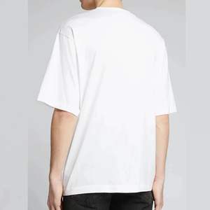 Verano Vintage manga corta moda pantalla impresa O cuello camisetas para hombres 100% algodón de gran tamaño ajuste suelto - Product Image 5