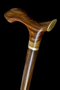 BÂTON DE MARCHE EN RÉSINE DE BOIS ANTIDÉRAPANT ET CONFORTABLE ÉLÉGANT avec poignée multiforme pour la réadaptation des personnes âgées - Product Image 4