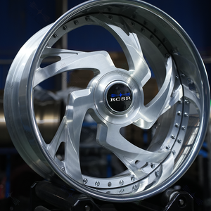 RCSR 2 pièces, roues en aluminium brossé forgé chromé à lèvre profonde, 20/22/24/26 pouces, pour <span class=keywords><strong>Chevrolet</strong></span> Impala Pontiac Oldsmobile Forgatos RUCC - Product Image 3