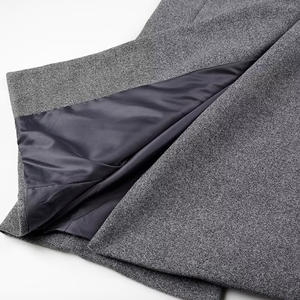Colore <span class=keywords><strong>grigio</strong></span> doppio petto manica lunga intagliato casual moda <span class=keywords><strong>trench</strong></span> per le donne - Product Image 5
