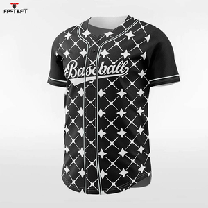 Jersey de béisbol personalizado de alta calidad para hombre, Jersey de cuello redondo de secado rápido con técnica de impresión por sublimación transpirable - Product Image 3