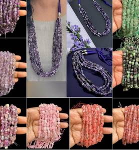Collar Fency de cuentas naturales de piedras preciosas de amatista con Fabricante Mayorista indio Tessel - Product Image 1