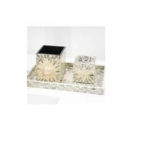 Recién llegado, juego de bandeja con Incrustaciones de nácar Beige con quemador Bakhoor y caja, juego de soporte de luz en T, juego de quemador Bakhoor, artesanías indias - Product Image 2