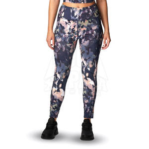 Professional Manufacture Elastic Waist Yoga <b>Leggings</b> with Solid <b>Pattern</b> Sublimation Design Latest Release - Product Image 1