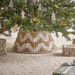 Nuevo diseño tejido a mano, collar de árbol de Navidad de algas marinas naturales, falda de árbol de Navidad de estilo bohemio, decoración festiva de Vietnam - Product Image 5