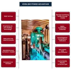 Máquina gasificadora de biomasa VEERA G150 (certificado ISO9001 de 150 KW) para aplicaciones de calefacción de generación de energía Madera de acero inoxidable - Product Image 4