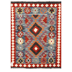Tapiz Kilim de Maimana, Afganistán, 110 x 82 cm, para Colgar en la Pared - Product Image 1