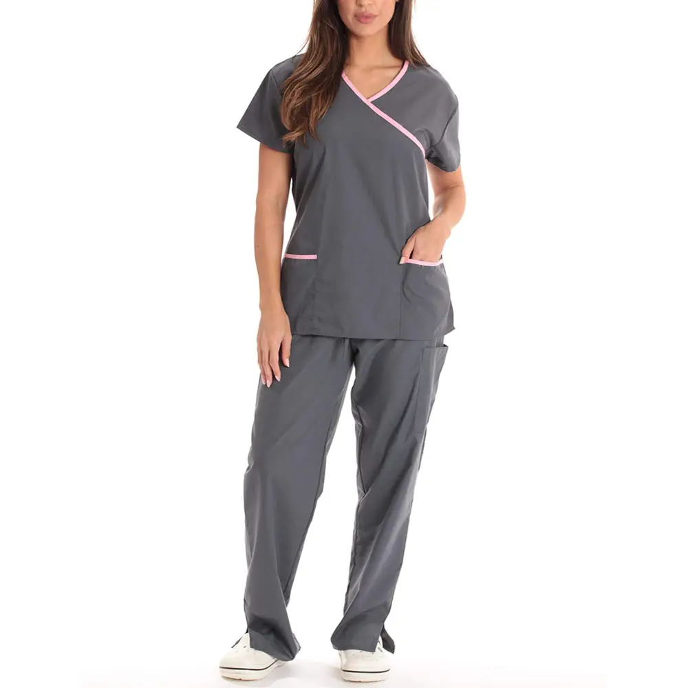 Ultimo Design ospedale Private Label Scrub infermiere medico uniforme/alta qualità medici medici e infermiere Scrub uniformi