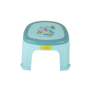 Stackable Kids PP Plastic Low <b>Stool</b> with Cartoon Unicorn Print Heavy Duty Small Square Toddler <b>Step</b> <b>Stool</b> <b>for</b> Bathroom Preschool - Product Image 3