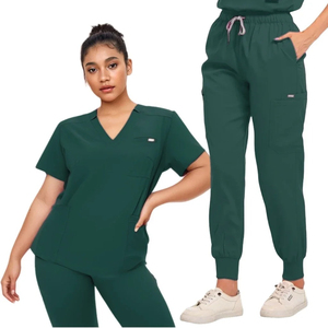 Ensembles de blouses médicales unisexes de qualité supérieure, en tissu peigné et élasthanne, légers, avec détection d'aiguilles, pour hôpital - Vente chaude - Product Image 3
