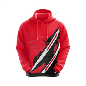 Sudaderas con capucha informales de invierno para exteriores de algodón 100% de la mejor calidad, cuello con capucha de patrón sólido con diseño impreso en 3D personalizado, teñido liso - Product Image 2
