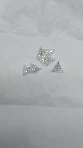 เพชรธรรมชาติสำหรับทำต่างหูผลิตจากห้องปฏิบัติการสีขาวเงางาม VVS D E F - Product Image 6