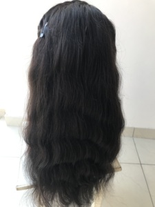 Vente en gros 22 pouces brésilien vague naturelle Remy Extensions de cheveux 13x4 Transparent pour dentelle frontale nouveau style perruque inde cheveux hauts - Product Image 6