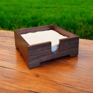 Porte-serviettes traditionnel en bois fait main de haute qualité, luxueux, pour cuisines familiales, salles à manger, décoration de table, accents de style maison - Product Image 3