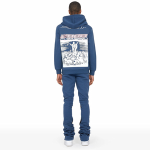 Conjunto de chándal deportivo de diseño personalizado para hombre, ropa de entrenamiento de gimnasio, traje atlético de fitness, traje de dos piezas, chaqueta con cremallera y pantalones, ropa - Product Image 2