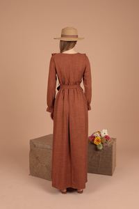 Vestito da Donna in Tessuto Aerobin con Dettagli Ricamati <span class=keywords><strong>a</strong></span> Balze, Stile Dolce, Vita Naturale, Vendita all'Ingrosso con Confezione <span class=keywords><strong>Serie</strong></span> - Product Image 5