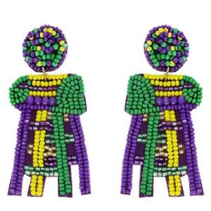 Latest Handmade Statement Beaded Embroidery Lucky <b>Horseshoe</b> Earring In Trendy Fashionable Jewelry With Cute Design For Girl - Product Image 3