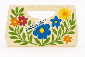 Handmade Beaded Clutch Purse- Colorful Floral And Fruit Design <b>Evening</b> <b>Bag</b> For Women - Product Image 2