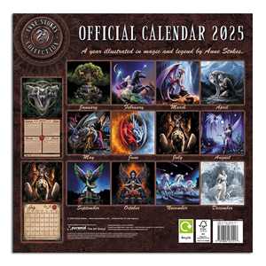 Calendrier 2025 Anne Stokes pour table, mur ou bureau – Matériau papier imprimé pour affichage, horloge, cadre photo, promotion et autres utilisations - Product Image 5