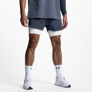 Men's Sporty 2-in-1 Workout <b>Shorts</b> New Fashion Quick Dry Polyester Breathable Plus Size for Basketball and Gym - Product Image 6