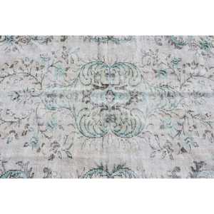 Alfombra de 5.2x8.7 pies, Alfombra Grande Vintage, Alfombra Azul Sólida - Product Image 5