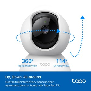 Tplink tapo กล้องรักษาความปลอดภัย Pan/TILT 2K มองเห็นกลางคืนสีขาว (C210 tapo) - Product Image 2