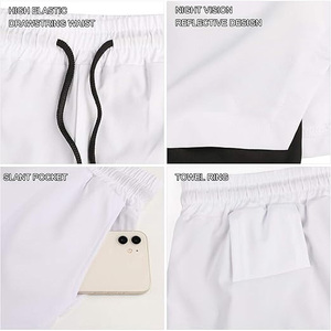 กางเกงวิ่งขาสั้นผู้ชายสำหรับฤดูหนาว แห้งเร็ว เหมาะสำหรับออกกำลังกาย ฟิตเนส เล่นกีฬา ชุดออกกำลังกาย ช่วงคริสต์มาส ปีใหม่ สไตล์ยุโรป - Product Image 5