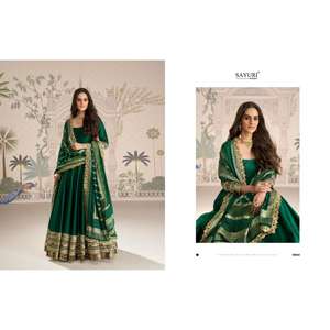 Conjunto de Traje Anarkali de Calidad Superior para Mujer con Kurta Bordada y Palazzo Sólido, Cómodo para Uso Diario - Product Image 2