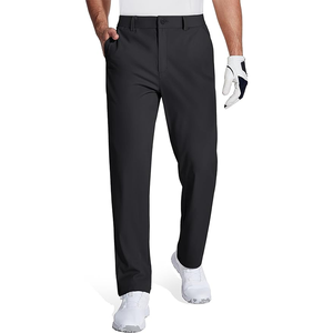 High Street Plain Dyed Colored Men's Casual Golf Pants Transpirable 100% Algodón Lona Mediados de cintura Loose Fit Cordón Pantalón - Product Image 1