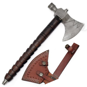 Wholesale Customized Damascus Hunting Hatchet <b>Axe</b> Premium Quality OEM ODM Service Hand Forged <b>Wood</b> Handle with Leather Sheath - Product Image 5