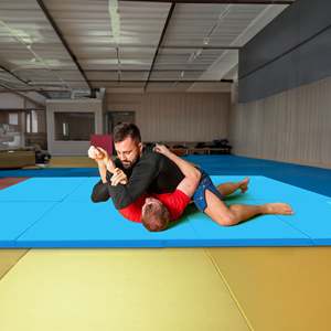 BalanceFrom Tappetino Pieghevole Blu per Ginnastica con Trave di Equilibrio Sezionale, Attrezzatura e Accessorio per Fitness - Product Image 3