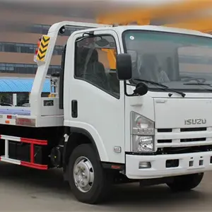 二手日本Isuzus 100p 98HP 4吨平板牵引车道路清障车工厂直接销售无事故保修