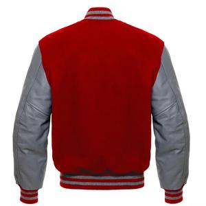 2024 personalizado de alta calidad de lana de cuero de vaca mangas Varsity Letterman chaqueta de bombardero de longitud larga ropa de calle soporte - Product Image 2