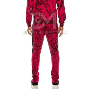 Ensembles de survêtements en velours personnalisés de grande taille pour hommes de haute qualité, écologiques et respirants à motif uni pour l'hiver - Product Image 5
