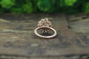 14K oro corte laboratorio crecido diamante Marquesa racimo anillo de compromiso diseño único joyería fina para fiesta boda aniversario regalo - Product Image 3