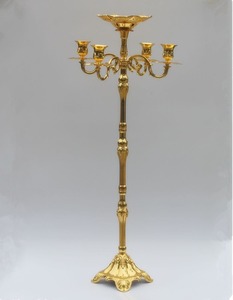 Candle <b>Holder</b> Candelabra <b>Black</b> Color Finished Table Top Three Arm Candles Stand Votive For Wedding Birthday Party Decorative - Product Image 2