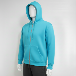 Sudaderas con capucha personalizadas de alta calidad para hombre, con cremallera, lisas, extragrandes, de forro polar, estilo holgado, de gran venta - Product Image 2