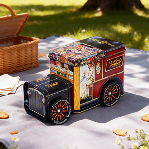 Contenitore in Latta a Forma di Auto Personalizzato, Scatola in Metallo Stampata a Colori Personalizzati per Regali, Alimenti, Tè - Product Image 6