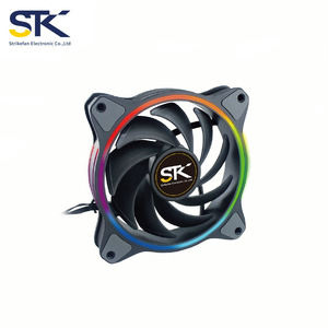 Ventilateurs électriques STK RGB 120x120x25mm brevetés WRB portant la conception sans lame pour une utilisation en extérieur Ménage RV Ventilateurs portables portables - Product Image 1