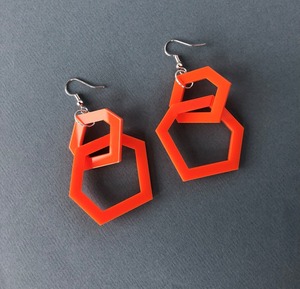 Boucles d'oreilles pendantes en résine belles boucles d'oreilles modernes de qualité extrême - Product Image 5