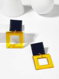 Resin <b>Earrings</b> with Adjustable Hook Comfortable Fit - Product Image 5