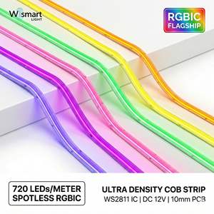 Tira de LED COB Direccionable WS2811 de 12V, WiFi RGBIC, 720 LED/m, IP20, 90 CRI, Color de Ensueño Continuo, Luz Inteligente de Píxeles para Habitación, <span class=keywords><strong>TV</strong></span>, DIY - Product Image 2