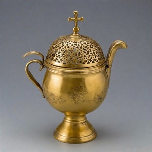 Humo sagrado latón Thurible para rituales de Iglesia incensario quemador de incienso de Iglesia Vintage para ambiente ceremonial y espiritual - Product Image 4