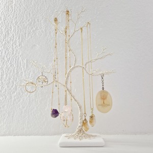 Présentoir à bijoux décoratif de style arbre blanc avec branches, parfait pour accrocher des boucles d'oreilles, des colliers et des présentoirs de chambre d'Inde - Product Image 1