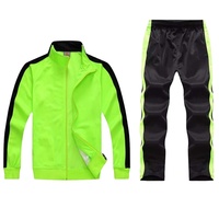 Ensemble de survêtement de football pour homme, automne, personnalisé, 100 % polyester, respirant, léger, taille élastique, avec fermeture éclair