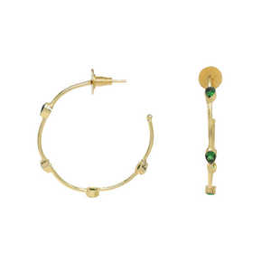 Pendientes de aro de cristal delicados hechos a mano, joyería de moda ligera mínima para uso diario y regalos - Product Image 1